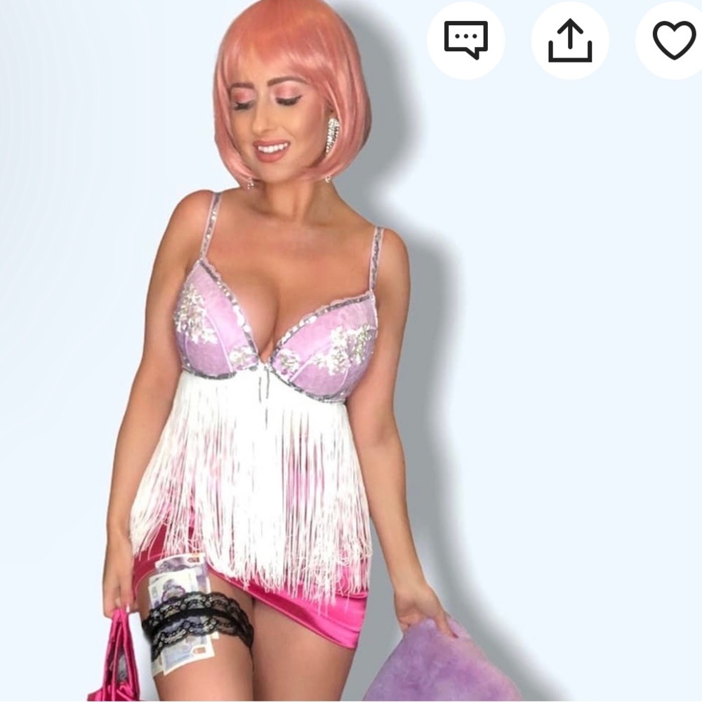 Closer Natalie Portman stripper halloween costume CORSET & WIG only